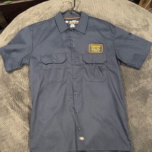 Dickies Men's Dark Gray Button Down Shirt